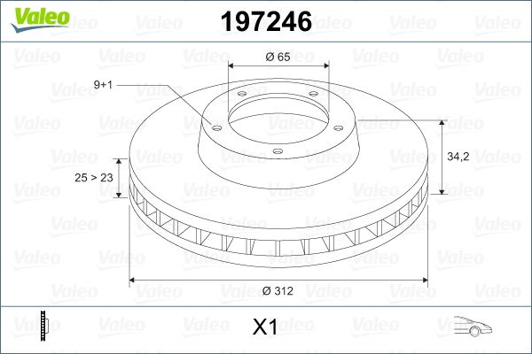 VALEO Bremsscheibe 197246