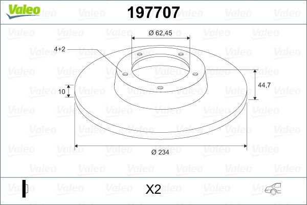 VALEO Bremsscheibe 197707