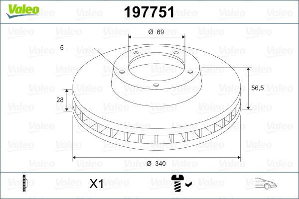 VALEO Bremsscheibe 197751