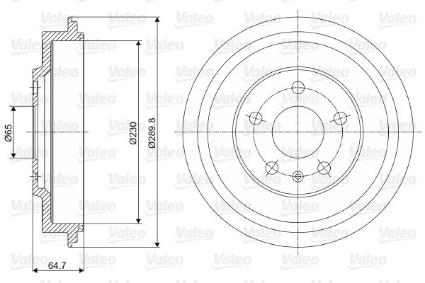 VALEO Bremstrommel 237054