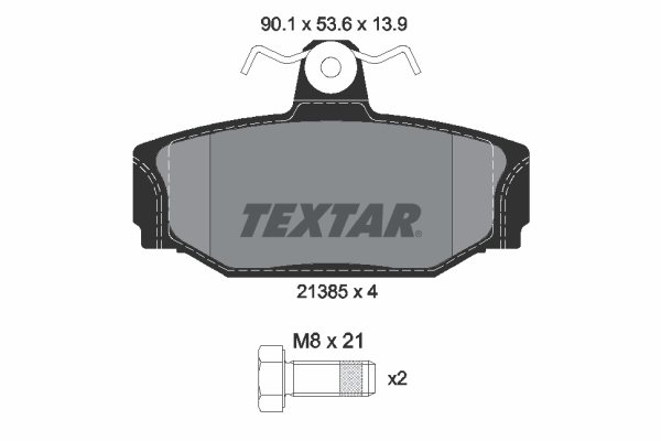 TEXTAR Bremsbelagsatz, Scheibenbremse 2138501