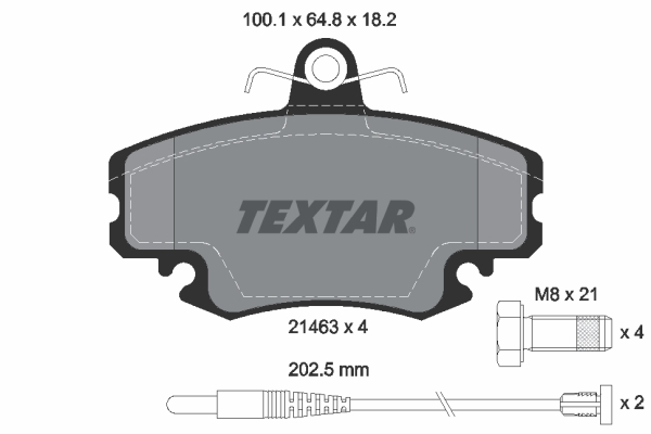 TEXTAR Bremsbelagsatz, Scheibenbremse 2146304