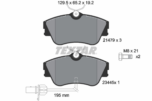 TEXTAR Bremsbelagsatz, Scheibenbremse 2147903