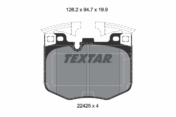 TEXTAR Bremsbelagsatz, Scheibenbremse 2242501