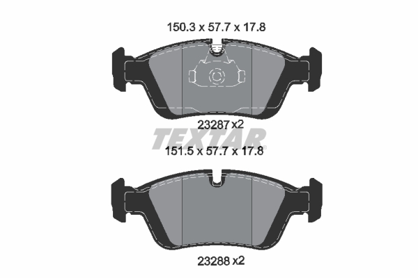 TEXTAR Bremsbelagsatz, Scheibenbremse 2328702