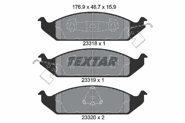 TEXTAR Bremsbelagsatz, Scheibenbremse 2331801