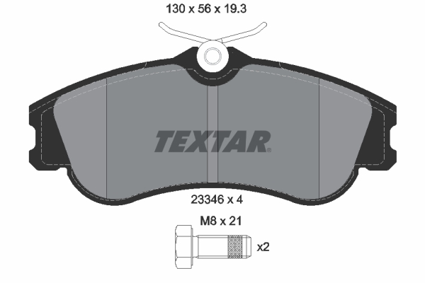 TEXTAR Bremsbelagsatz, Scheibenbremse 2334602
