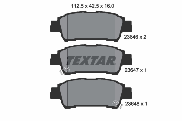 TEXTAR Bremsbelagsatz, Scheibenbremse 2364601