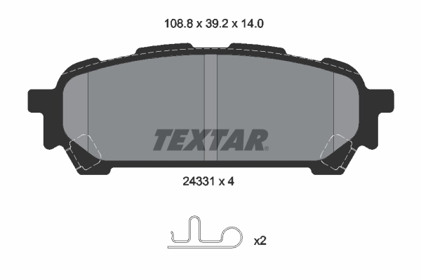 TEXTAR Bremsbelagsatz, Scheibenbremse 2433101