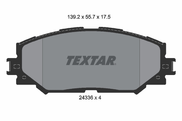 TEXTAR Bremsbelagsatz, Scheibenbremse 2433601