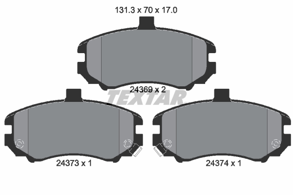 TEXTAR Bremsbelagsatz, Scheibenbremse 2436901