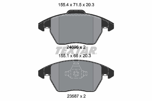 TEXTAR Bremsbelagsatz, Scheibenbremse 2469601