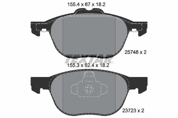 TEXTAR Bremsbelagsatz, Scheibenbremse 2574801