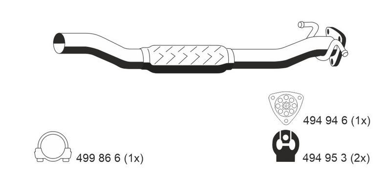 ERNST Abgasrohr 012485