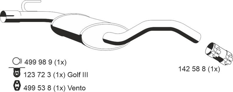 ERNST Mittelschalldämpfer 142069