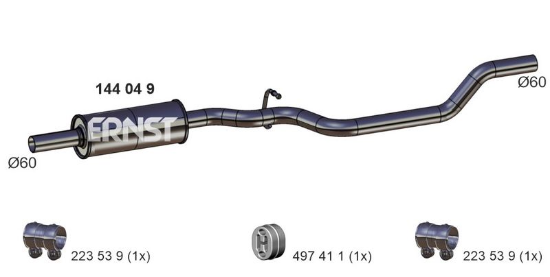 ERNST Mittelschalldämpfer 144049
