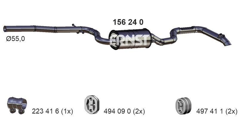 ERNST Endschalldämpfer 156240