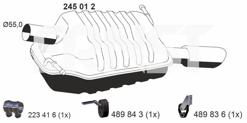 ERNST Endschalldämpfer 245012