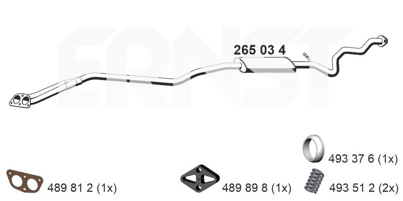 ERNST Mittelschalldämpfer 265034
