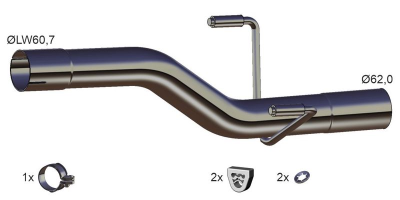 ERNST Abgasrohr 391474