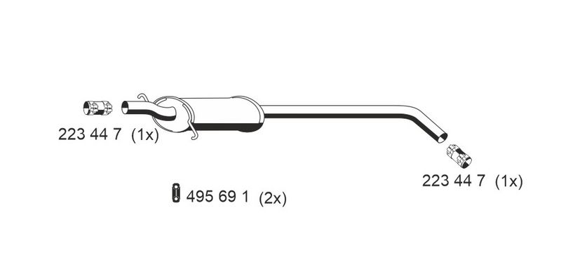 ERNST Mittelschalldämpfer 525077