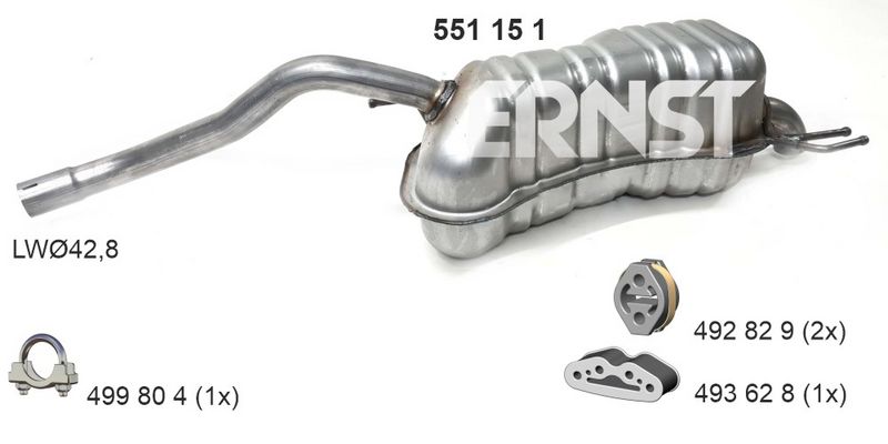 ERNST Endschalldämpfer 551151