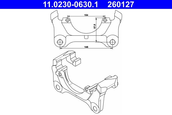 ATE Halter, Bremssattel 11.0230-0630.1