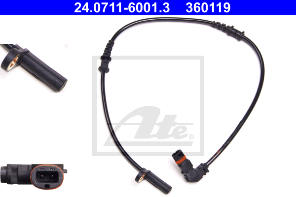 ATE Sensor, Raddrehzahl 24.0711-6001.3