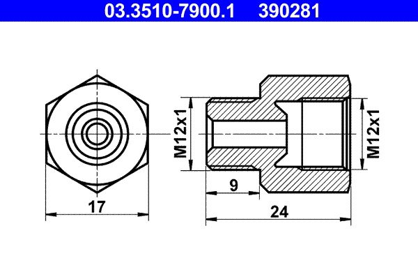 ATE Adapter, Bremsleitung 03.3510-7900.1