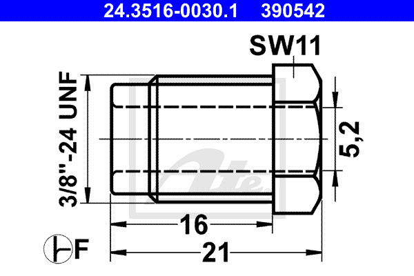 ATE Überwurfschraube 24.3516-0030.1