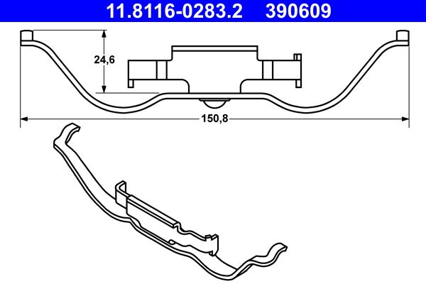 ATE Feder, Bremssattel 11.8116-0283.2