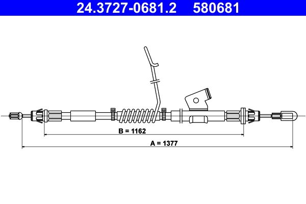ATE Seilzug, Feststellbremse 24.3727-0681.2
