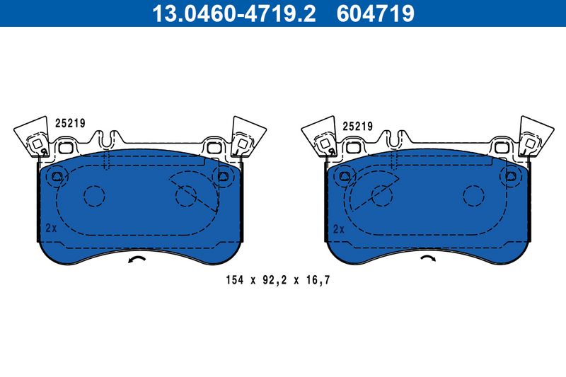 ATE Bremsbelagsatz, Scheibenbremse 13.0460-4719.2