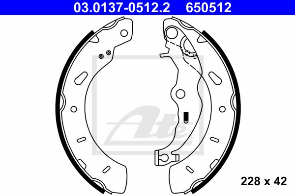 ATE Bremsbackensatz 03.0137-0512.2