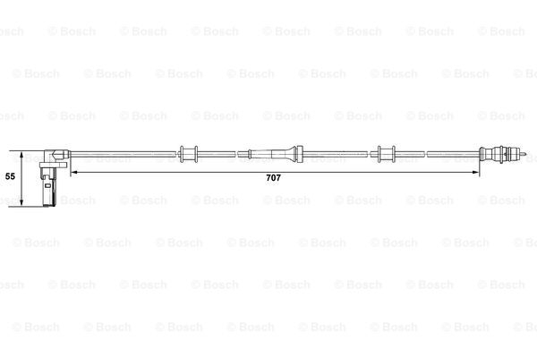 BOSCH Sensor, Raddrehzahl 0 265 007 532
