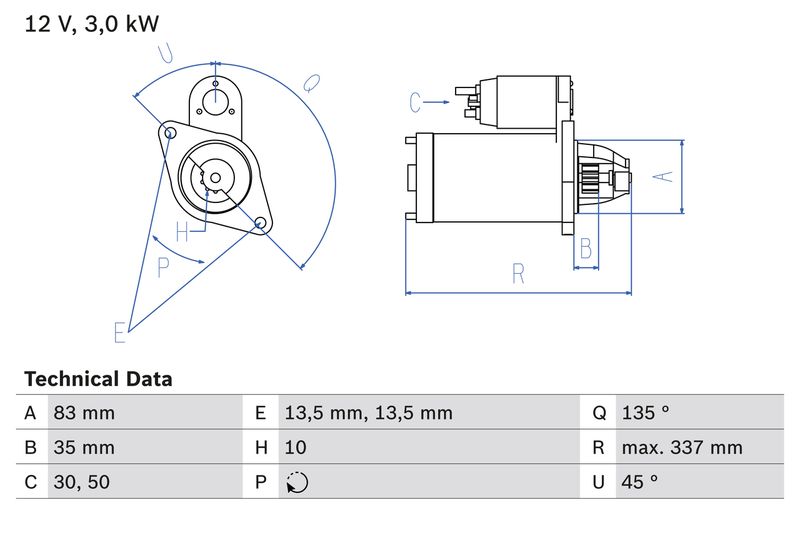 BOSCH Starter 0 986 012 420