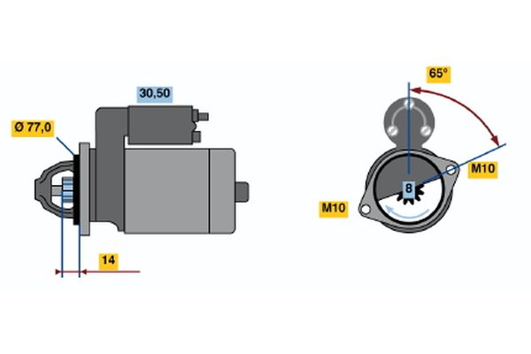BOSCH Starter 0 986 017 721