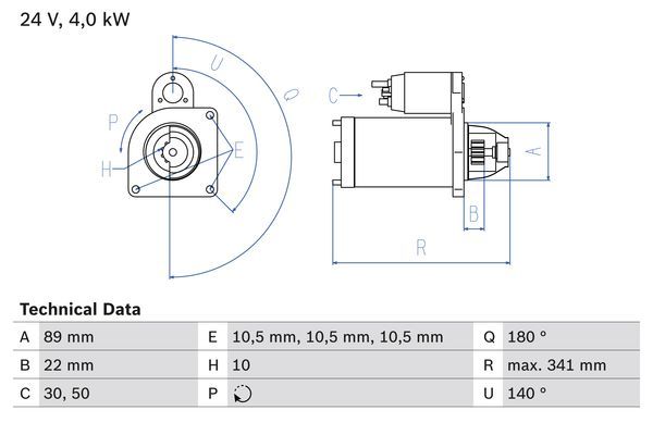 BOSCH Starter 0 986 017 880