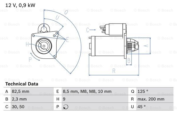 BOSCH Starter 0 986 019 311