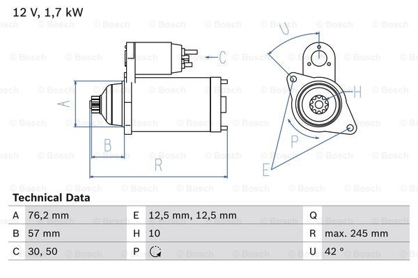 BOSCH Starter 0 986 020 320