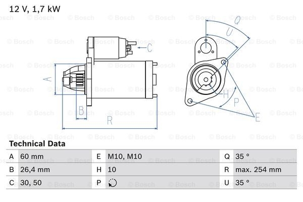 BOSCH Starter 0 986 021 330