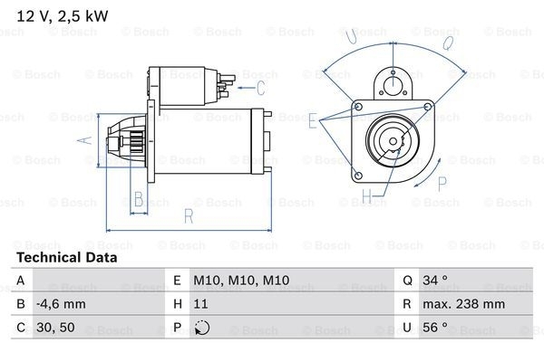 BOSCH Starter 0 986 023 850