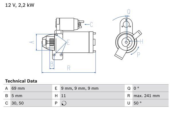 BOSCH Starter 0 986 023 960
