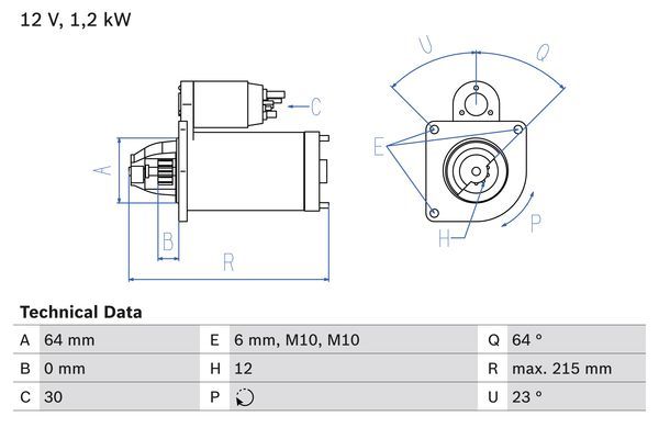 BOSCH Starter 0 986 025 180