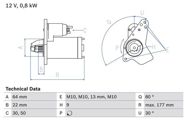 BOSCH Starter 0 986 026 250