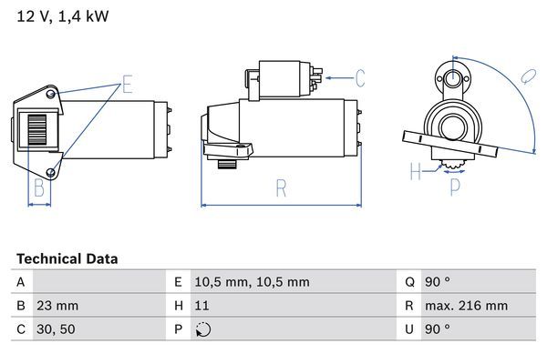 BOSCH Starter 0 986 029 080