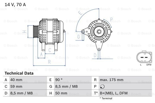 BOSCH Generator 0 986 041 910