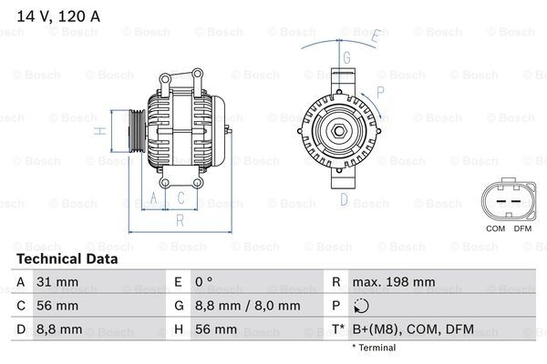 BOSCH Generator 0 986 045 380