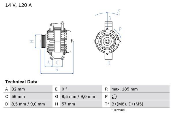 BOSCH Generator 0 986 048 620