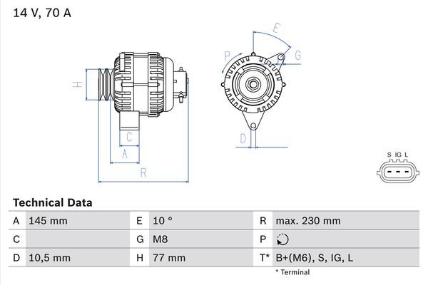 BOSCH Generator 0 986 049 510
